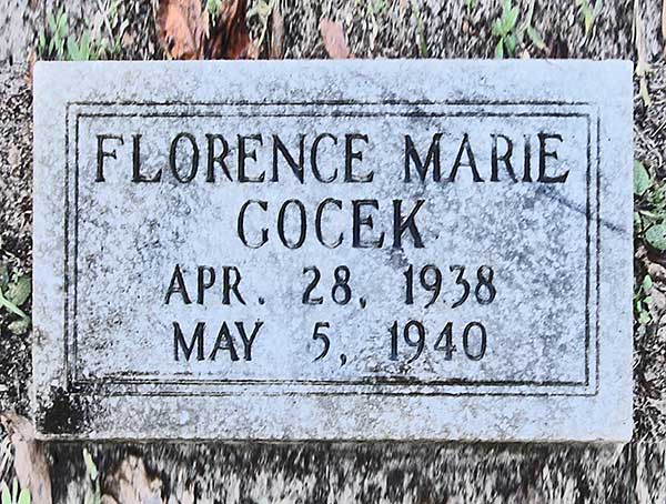 Florence Marie Gocek Gravestone Photo