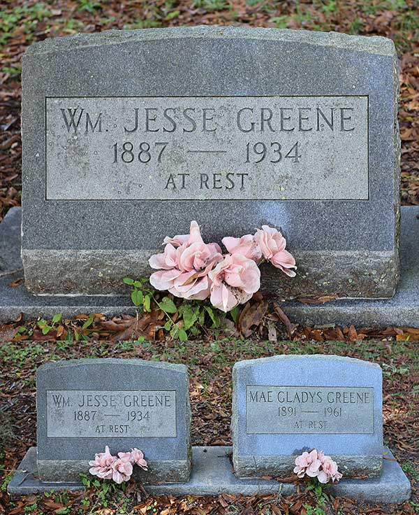 Wm. Jesse Greene Gravestone Photo