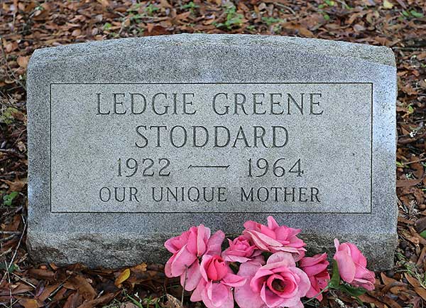 Ledgie Greene Stoddard Gravestone Photo