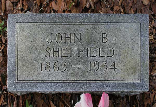 John B. Sheffield Gravestone Photo