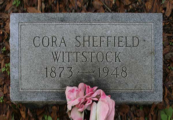 Cora Sheffield Wittstock Gravestone Photo