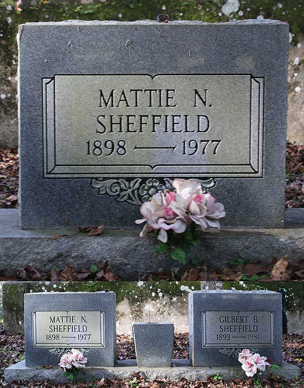 Mattie N. Sheffield Gravestone Photo