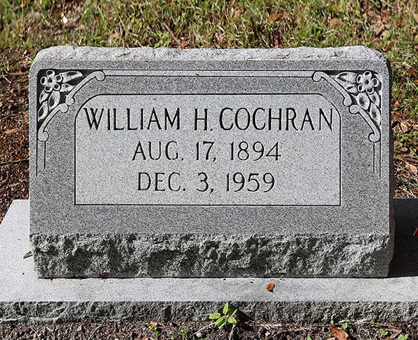 William H. Cochran Gravestone Photo