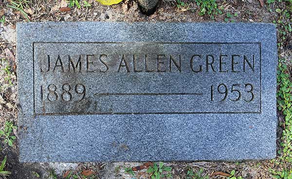 James Allen Green Gravestone Photo