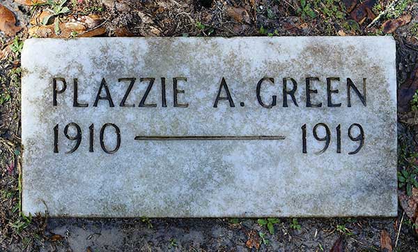 Plazzie A. Green Gravestone Photo