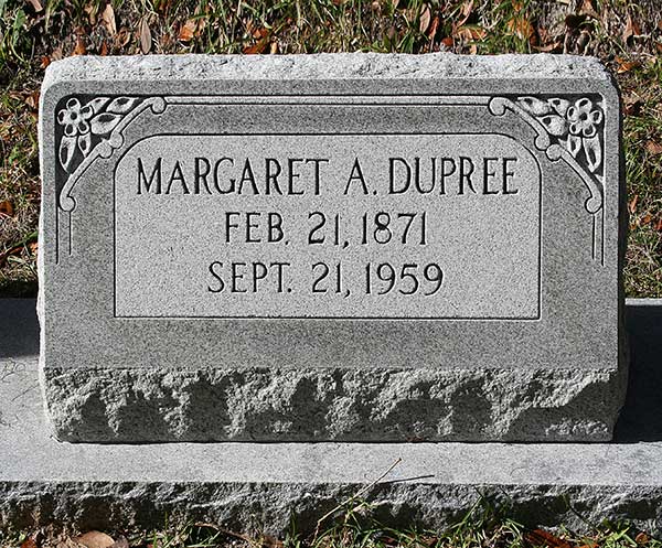 Margaret A. Dupree Gravestone Photo