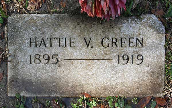 Hattie V. Green Gravestone Photo