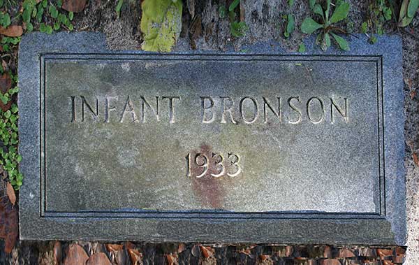 Infant Bronson Gravestone Photo