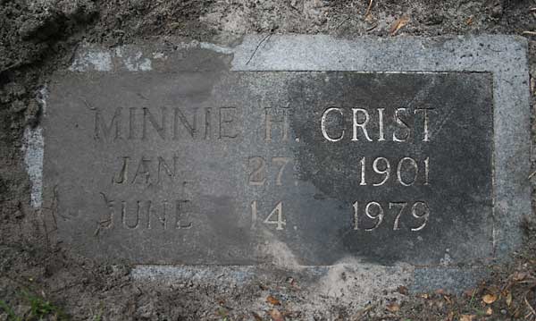 Minnie H. Crist Gravestone Photo