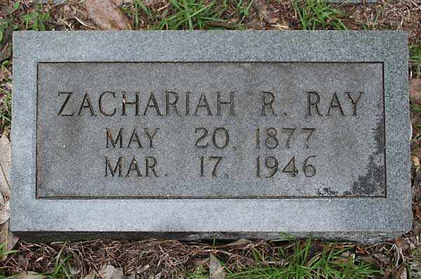 Zachariah R. Ray Gravestone Photo