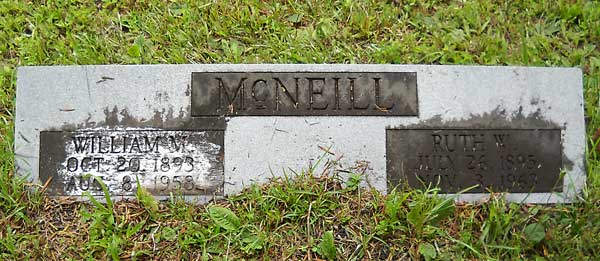 William M. & Ruth W. McNeill Gravestone Photo
