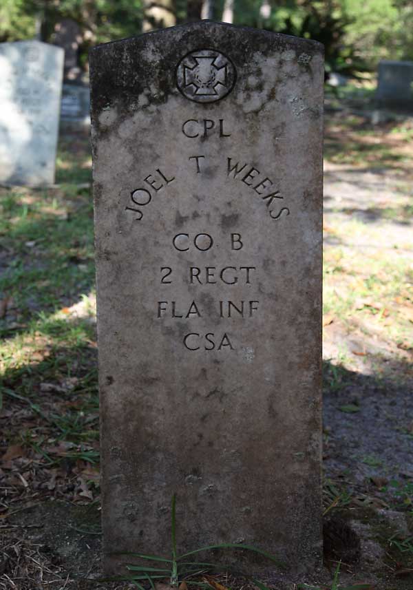 Joel T. Weeks Gravestone Photo