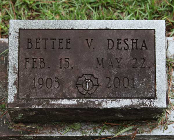 Bettee V. DeSha Gravestone Photo