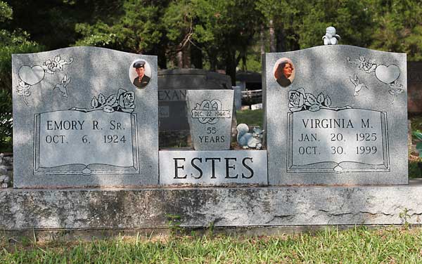Emory R. & Virginia M. Estes Gravestone Photo