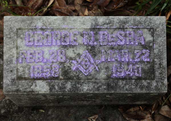 George M. DeSha Gravestone Photo