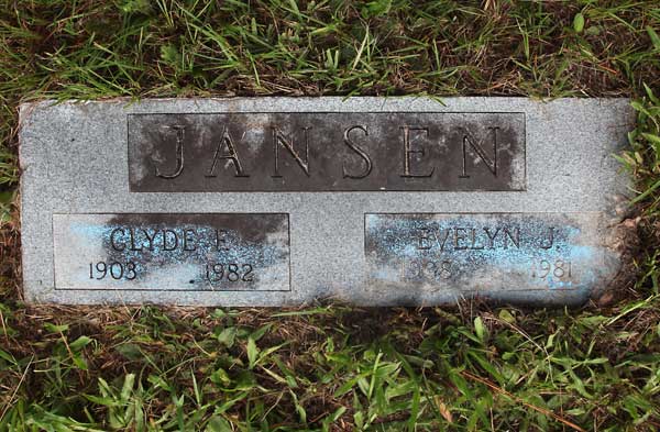 Clyde E. & Evelyn J. Jansen Gravestone Photo