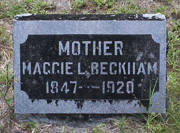 Maggie L. Beckham Gravestone Photo