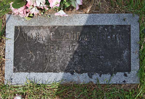 Mary C. Babb Griffith Gravestone Photo