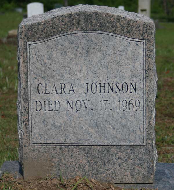 Clara Johnson Gravestone Photo