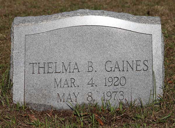 Thelma B. Gaines Gravestone Photo