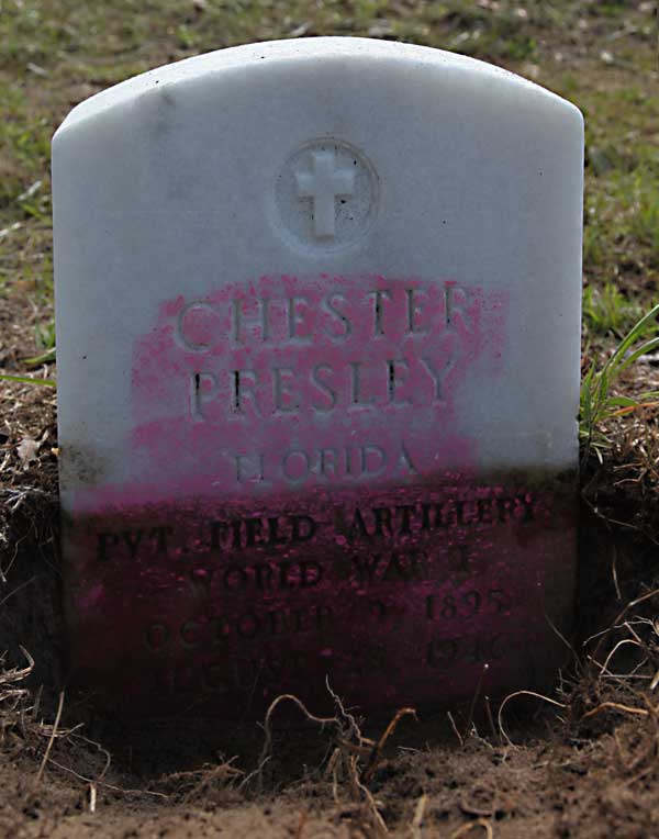 Chester Presley Gravestone Photo