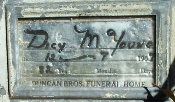 Dicy M. Young Gravestone Photo