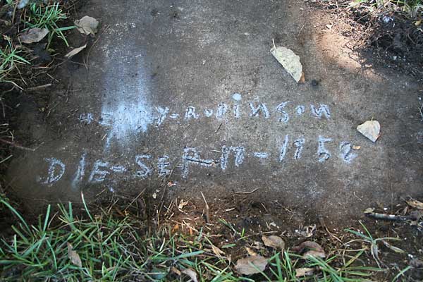 Henry Robinson Gravestone Photo
