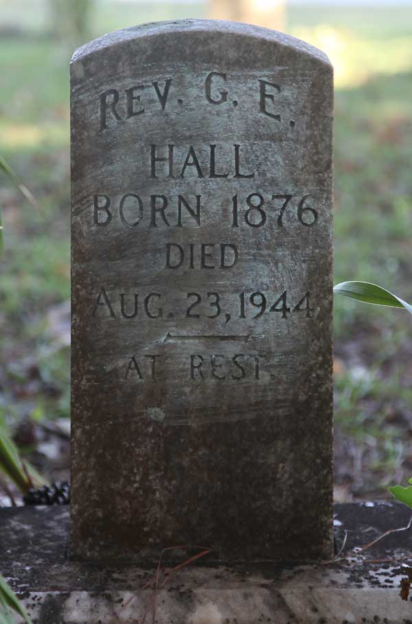 Rev. G.E. Hall Gravestone Photo