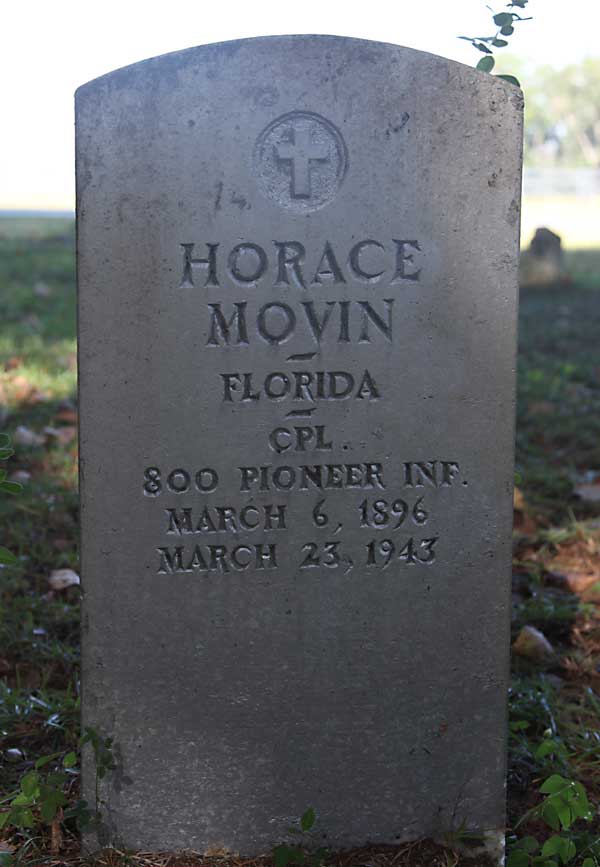 Horace Movin Gravestone Photo