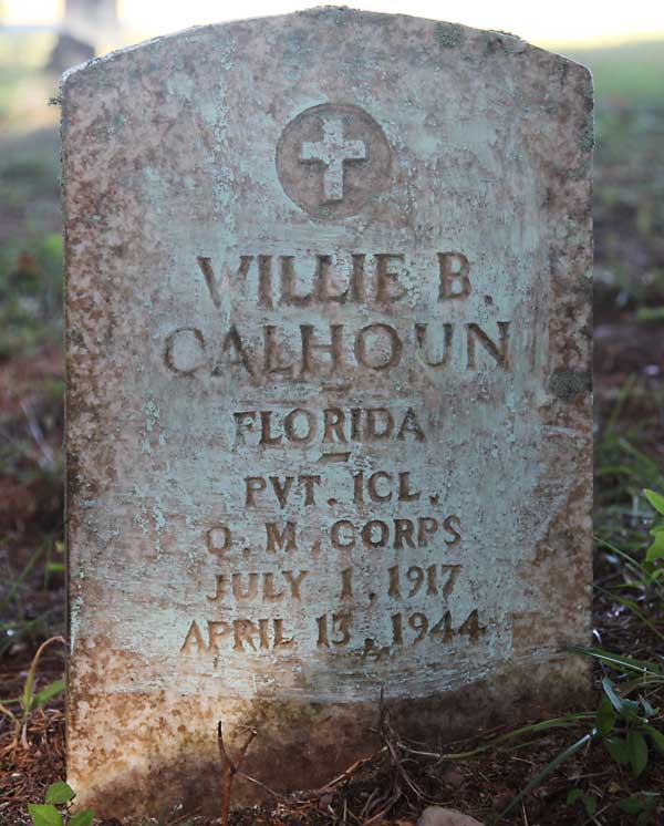 Willie B. Calhoun Gravestone Photo