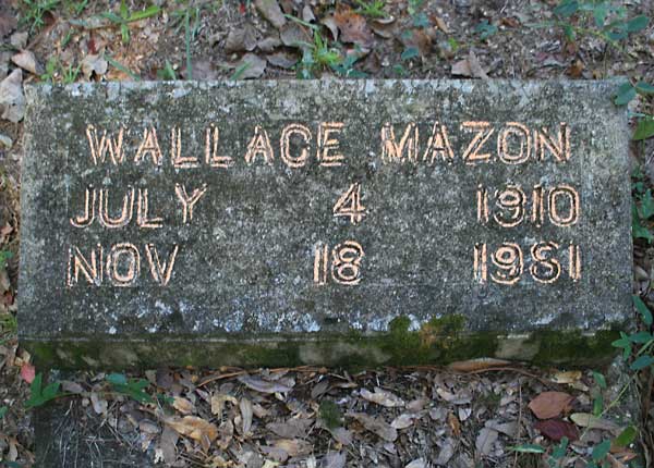 Wallace Mazon Gravestone Photo