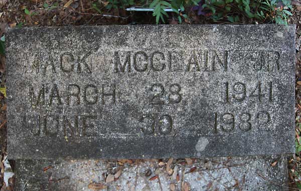 Mack McClain Gravestone Photo