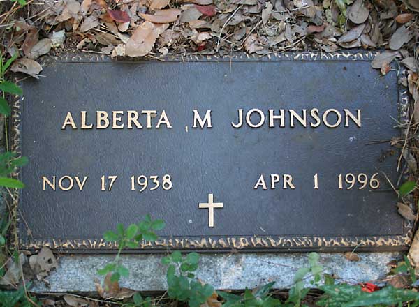 Alberta M. Johnson Gravestone Photo