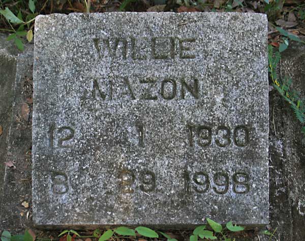 Willie Mazon Gravestone Photo