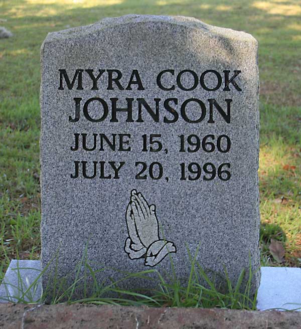 Myra Cook Johnson Gravestone Photo