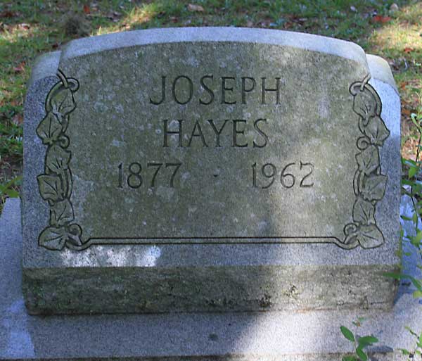 Joseph Hayes Gravestone Photo