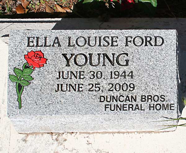 Ella Louise Ford Young Gravestone Photo
