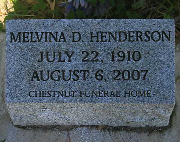 Melvina D. Henderson Gravestone Photo