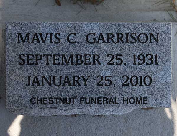Mavis C. Garrison Gravestone Photo