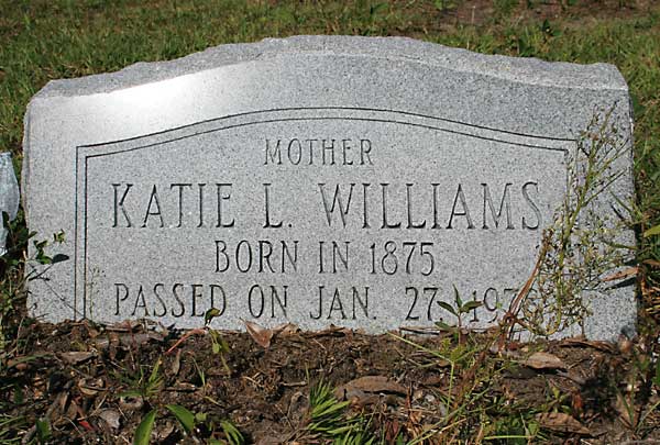 Katie L. Williams Gravestone Photo