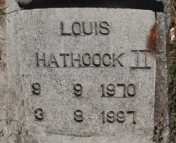 Louis Hathcock Gravestone Photo