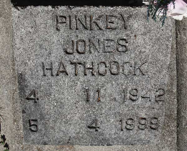 Pinkey Jones Hathcock Gravestone Photo