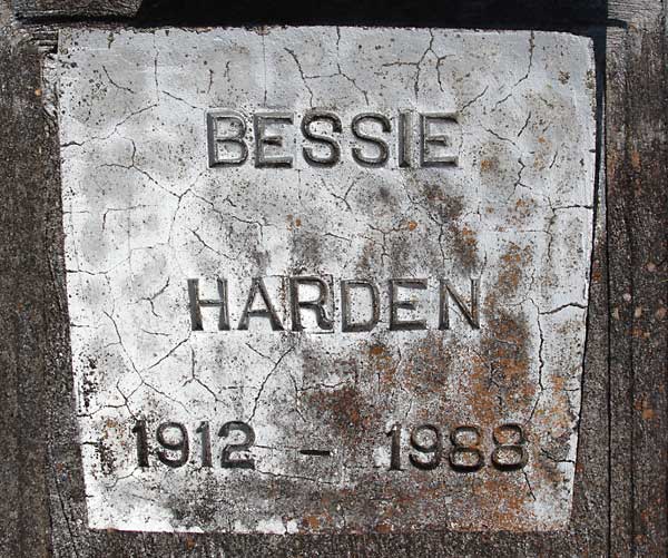 Bessie Harden Gravestone Photo