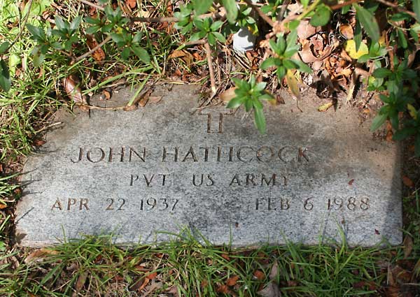 John Hathcock Gravestone Photo