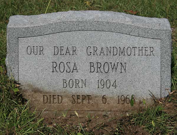 Rosa Brown Gravestone Photo