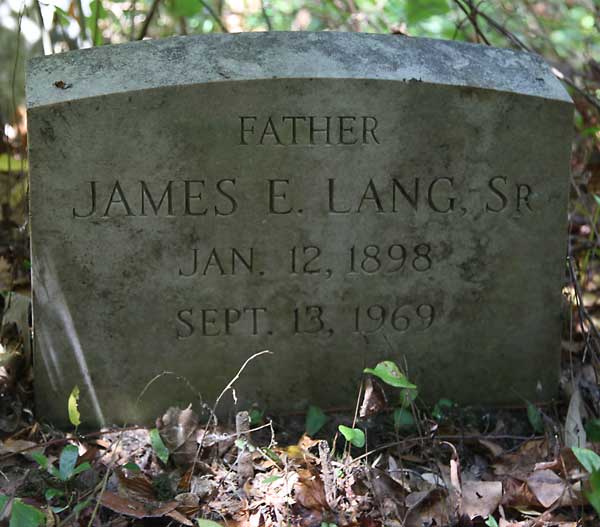 James E. Lang Gravestone Photo