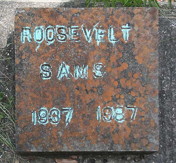 Roosevelt Sams Gravestone Photo