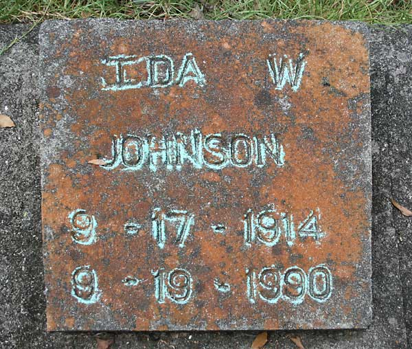 Ida W. Johnson Gravestone Photo