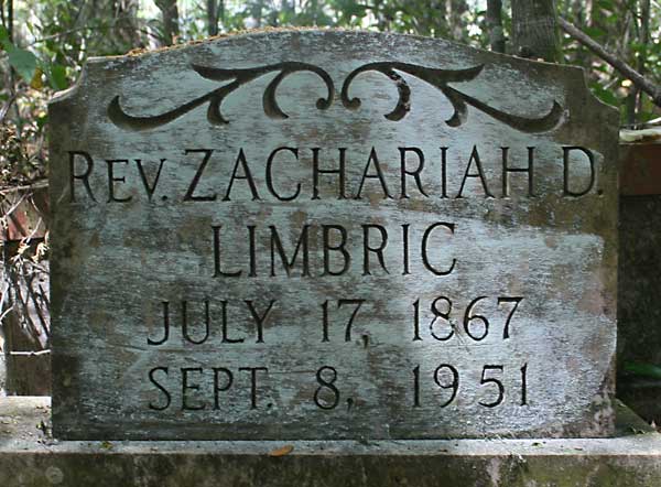 Rev. Zachariah D. Limbric Gravestone Photo