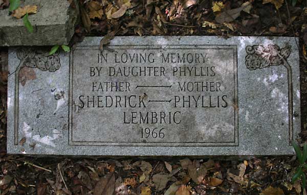 Shedrick & Phyllis Lembric Gravestone Photo